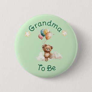 Sweet Little One on the Way Green Baby Shower 6 Cm Round Badge