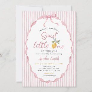  Sweet little One On The Way Lemon Baby Shower Invitation
