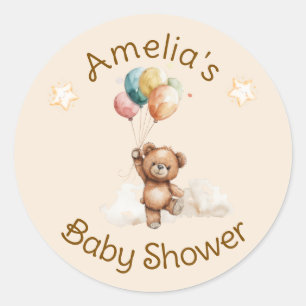 Sweet Little One on the Way Neutral Baby Shower Classic Round Sticker