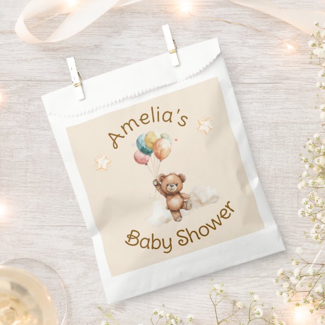 Sweet Little One on the Way Neutral Baby Shower Favour Bags (Clipped)