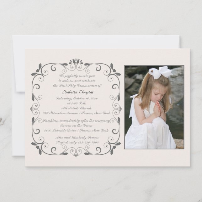 Sweet Little One Photo Invitation (Front)
