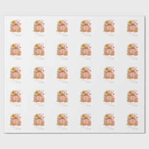 Sweet Little patch pumpkin florals is on the way Wrapping Paper
