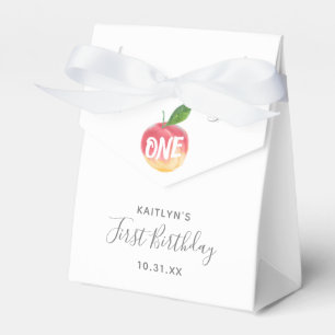 Sweet Little Peach 1st Birthday Favour Box