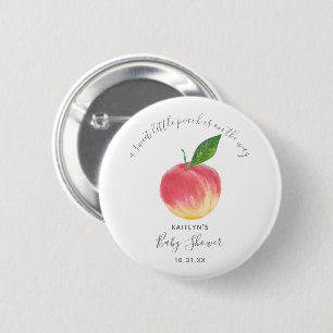 Sweet Little Peach Baby Shower 6 Cm Round Badge
