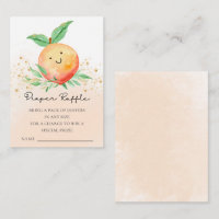 Sweet Little Peach Baby Shower Diaper Raffle Enclo