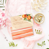 Sweet little peach baby shower diaper raffle