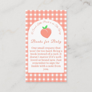 Sweet Little Peach Baby Shower Enclosure Card