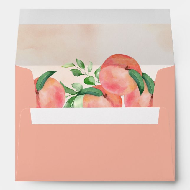 Sweet little peach baby shower envelopes (Back (Bottom))