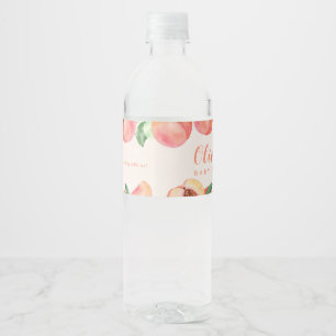 Sweet Little Peach Baby Shower Favour Water Bottle Label