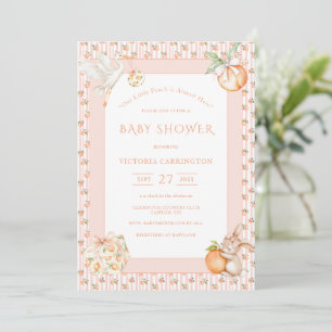 Sweet Little Peach Baby Shower Invitation