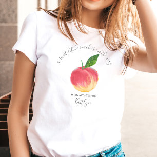 Sweet Little Peach Baby Shower Mummy-to-be T-Shirt