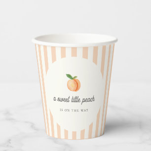 Sweet Little Peach Baby Shower Paper Cups
