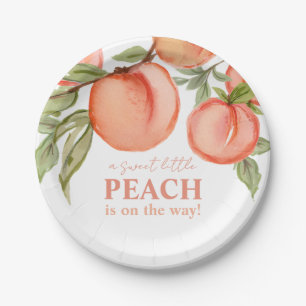 Sweet Little Peach Baby Shower  Paper Plate