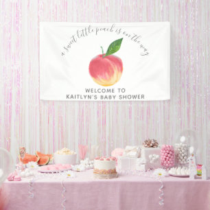 Sweet Little Peach Baby Shower Welcome Sign