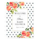 Sweet Little Peach Baby Shower Welcome Sign