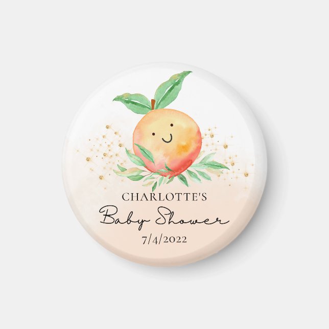 Sweet Little Peach It's A Girl Magnet (Front)