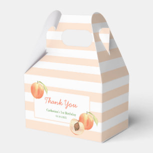 Sweet Little Peach Stripes Girl Birthday Favour Box