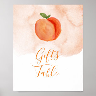 Sweet Little Peach Summer Gifts Table Poster