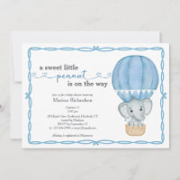 Sweet Little Peanut Elephant Baby Boy Shower