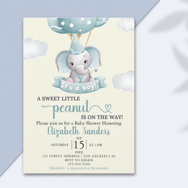 Sweet Little Peanut is on the way Baby shower Invitation (Creator Uploaded)