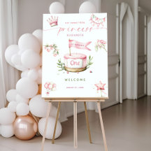 Sweet Little Princess Pink Cake 1st Birthday