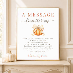 Sweet Little Pumpkin A Message From The Bump Sign