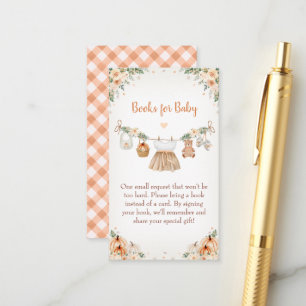 Sweet Little Pumpkin Autumn Baby Shower Enclosure Card