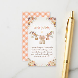 Sweet Little Pumpkin Autumn Baby Shower Enclosure Card