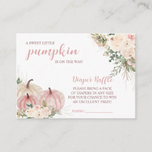 Sweet Little Pumpkin Autumn Baby Shower  Enclosure Card
