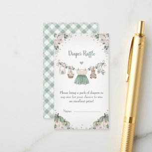 Sweet Little Pumpkin Autumn Baby Shower  Enclosure Card