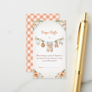 Sweet Little Pumpkin Autumn Baby Shower Enclosure Card