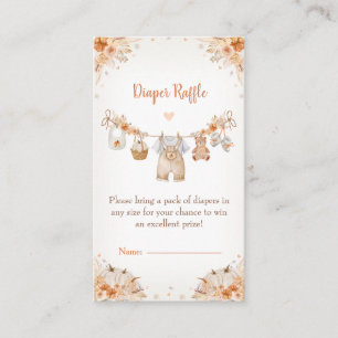 Sweet Little Pumpkin Autumn Baby Shower Enclosure Card