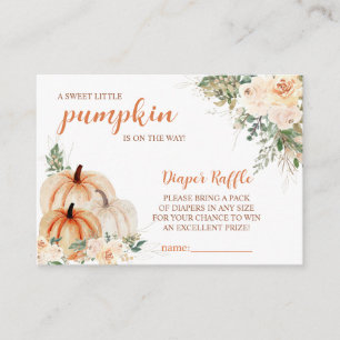 Sweet Little Pumpkin Autumn Baby Shower Enclosure Card