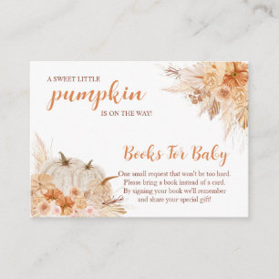 Sweet Little Pumpkin Autumn Baby Shower  Enclosure Card