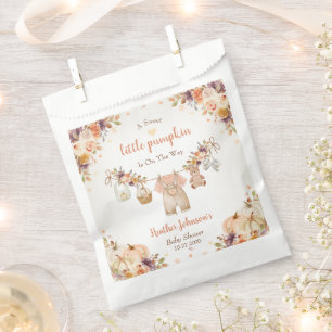 Sweet Little Pumpkin Autumn Baby Shower Favour Bags