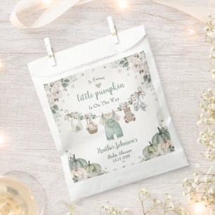 Sweet Little Pumpkin Autumn Baby Shower Favour Bags