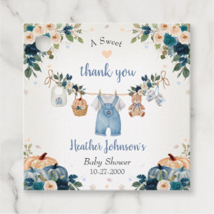 Sweet Little Pumpkin Autumn Baby Shower Favour Tags