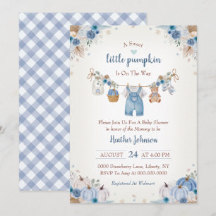 Sweet Little Pumpkin Autumn Baby Shower Invitation