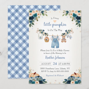 Sweet Little Pumpkin Autumn Baby Shower Invitation