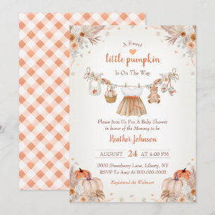 Sweet Little Pumpkin Autumn Baby Shower Invitation