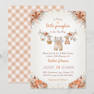 Sweet Little Pumpkin Autumn Baby Shower Invitation