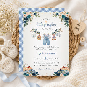 Sweet Little Pumpkin Autumn Baby Shower Invitation