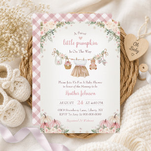 Sweet Little Pumpkin Autumn Baby Shower Invitation