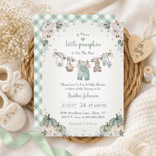 Sweet Little Pumpkin Autumn Baby Shower Invitation