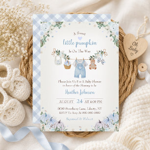 Sweet Little Pumpkin Autumn Baby Shower Invitation