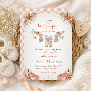 Sweet Little Pumpkin Autumn Baby Shower Invitation