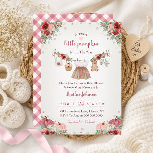 Sweet Little Pumpkin Autumn Baby Shower Invitation