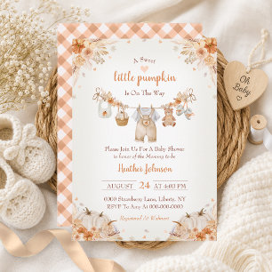 Sweet Little Pumpkin Autumn Baby Shower Invitation