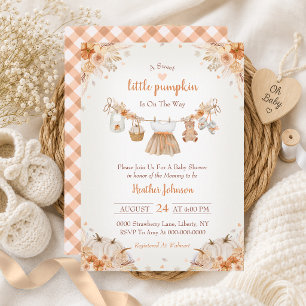 Sweet Little Pumpkin Autumn Baby Shower Invitation