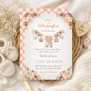 Sweet Little Pumpkin Autumn Baby Shower Invitation